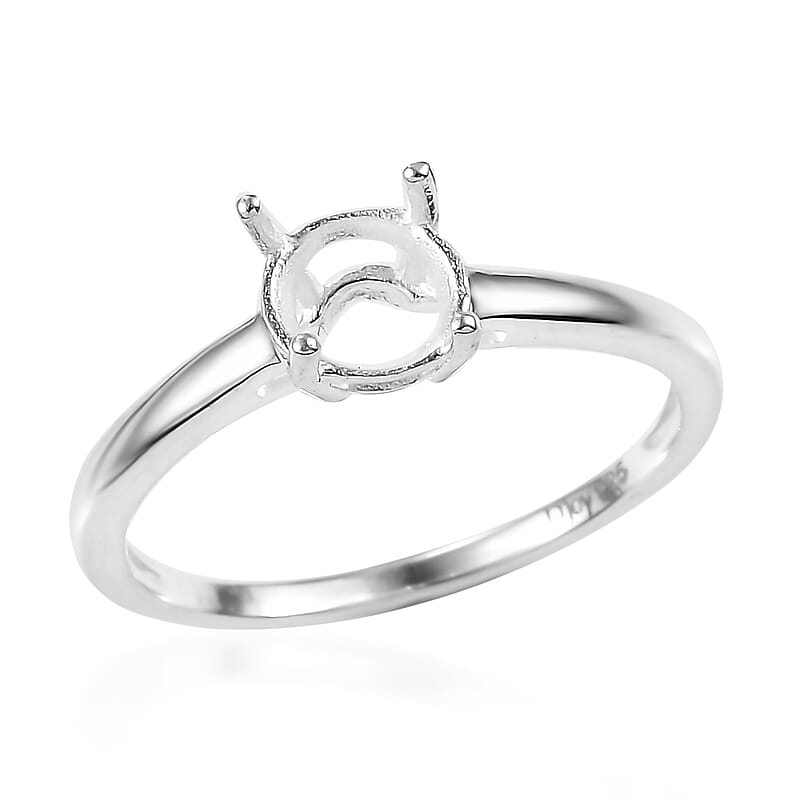 Mounting Ring in Sterling Silver (Size 7.0) 1.40 Grams