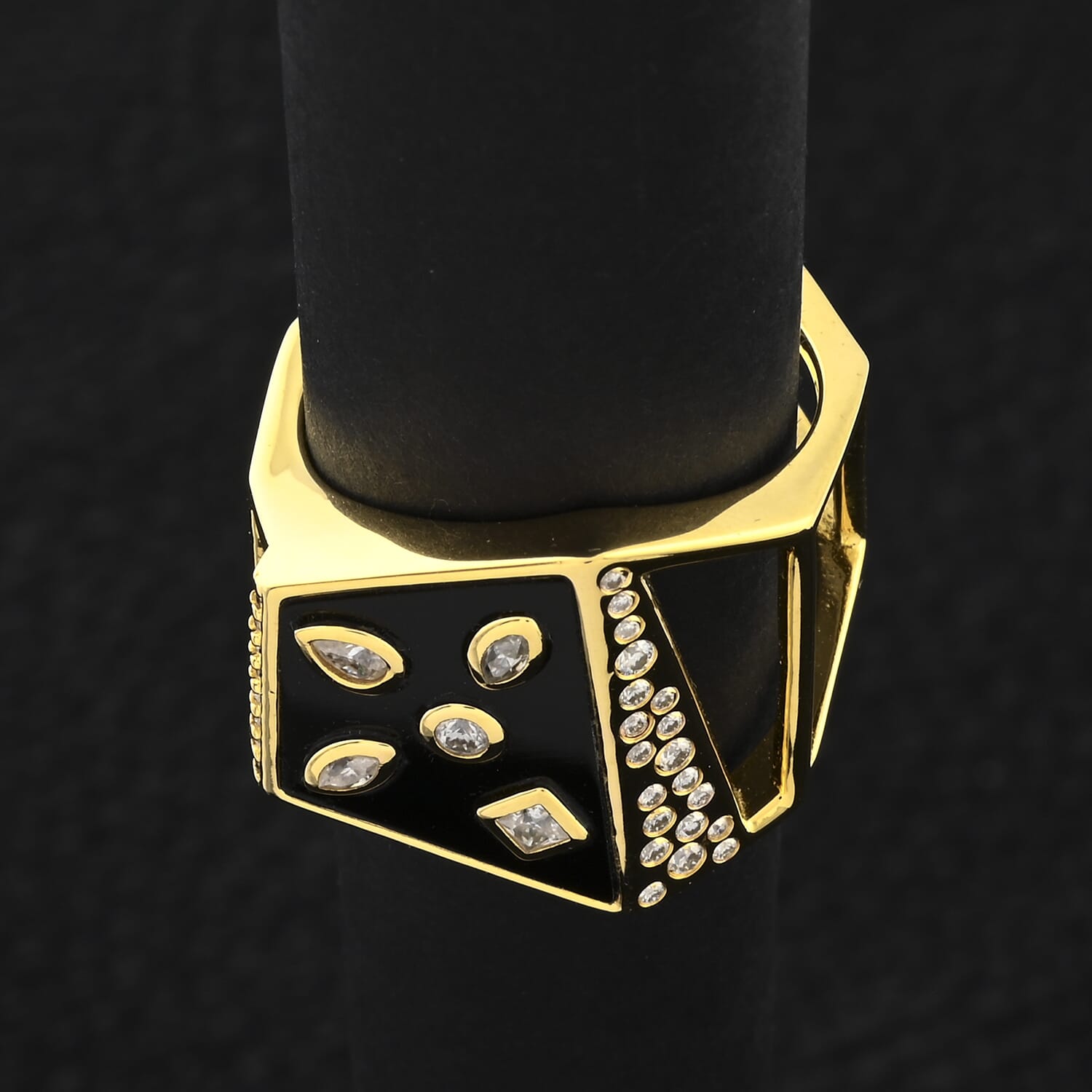 Buy Clarte Geode Collection Moissanite and Black Onyx 3.35 Buy Clarte Geode Collection Moissanite and Black Onyx 3.35