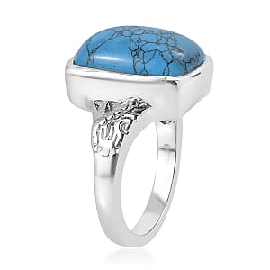 Script Stone Solitaire Ring in Stainless Steel (Size 10.0) 6.25 ctw