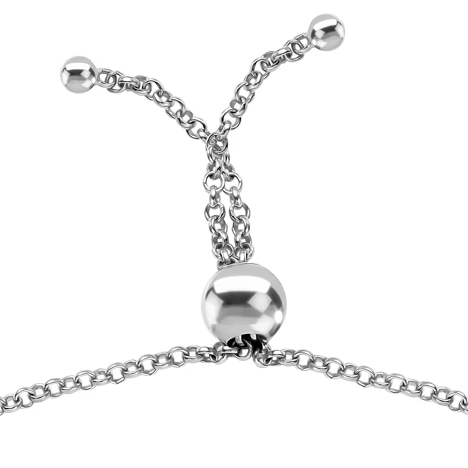 D'Joy Moissanite 0.70 ctw Bolo Bracelet in Rhodium Over Sterling Silver