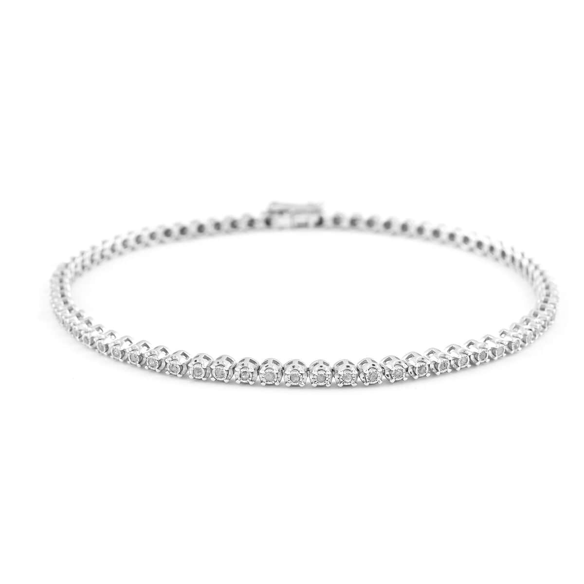 NY Closeout Deal Doorbuster Diamond 0.40 ctw Bracelet in Sterling Silver (7.50 In) (Del. in 7-10 Days) image number 0