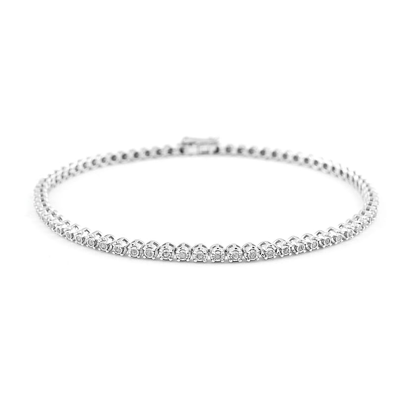 NY Closeout Deal  Diamond 0.40 ctw Bracelet in Sterling Silver (7.50 In)