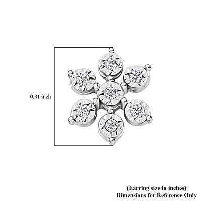 NY Closeout Deal Diamond 0.10 ctw Stud Earrings in Sterling Silver
