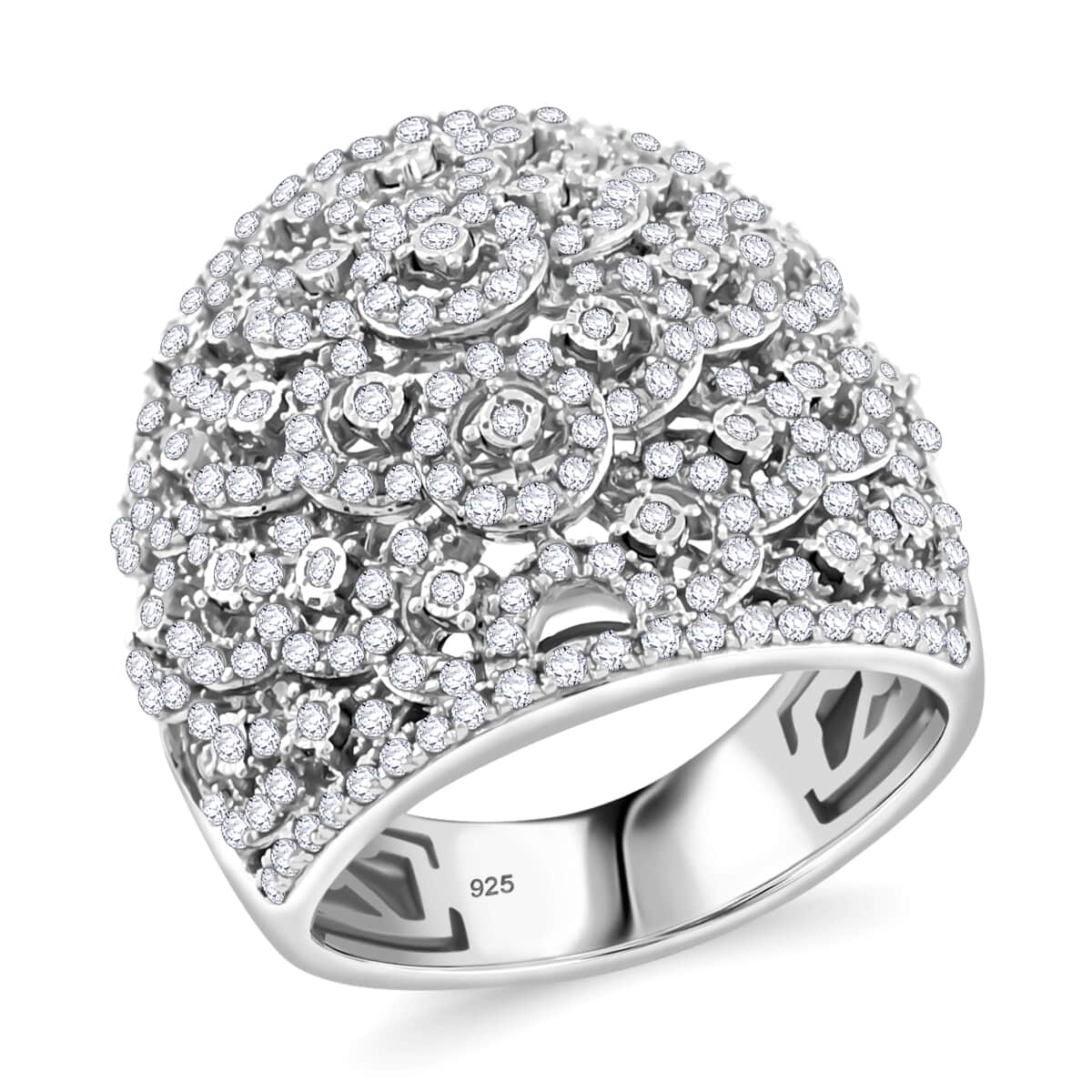 Doorbuster Diamond Ring in Sterling Silver (Size 10.0) (Del. in 7-10 Days) 1.40 ctw image number 0