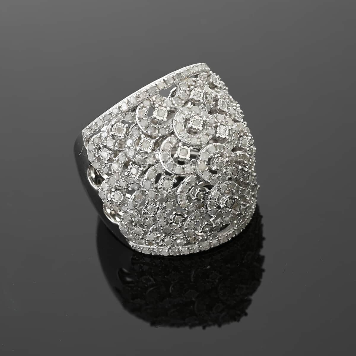 Doorbuster Diamond Ring in Sterling Silver (Size 10.0) (Del. in 7-10 Days) 1.40 ctw image number 1