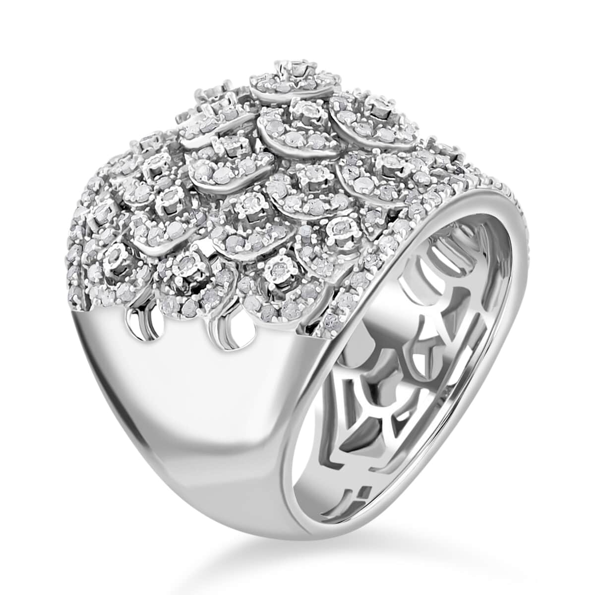 Doorbuster Diamond Ring in Sterling Silver (Size 10.0) (Del. in 7-10 Days) 1.40 ctw image number 3