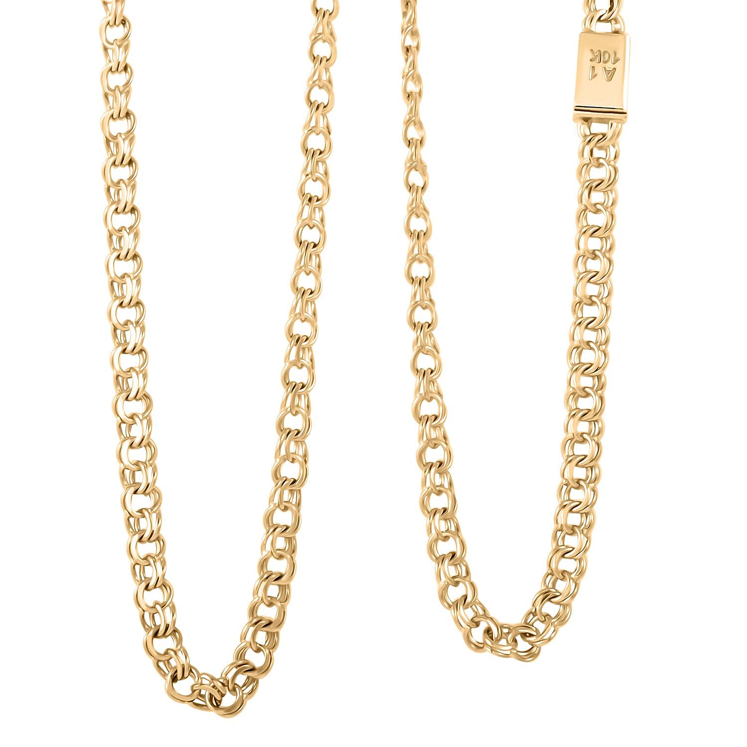 4mm Chino Link Necklace in 10K Yellow Gold 20 Inches 11.40 Grams