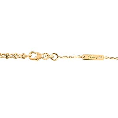 Clarte Gatsby Collection Moissanite 0.20 ctw Pear Necklace in Vermeil Yellow Gold Over Sterling Silver 18 Inches