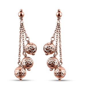 D'Joy 18K Vermeil RG Over Sterling Silver Fancy Earrings 2.10 Grams