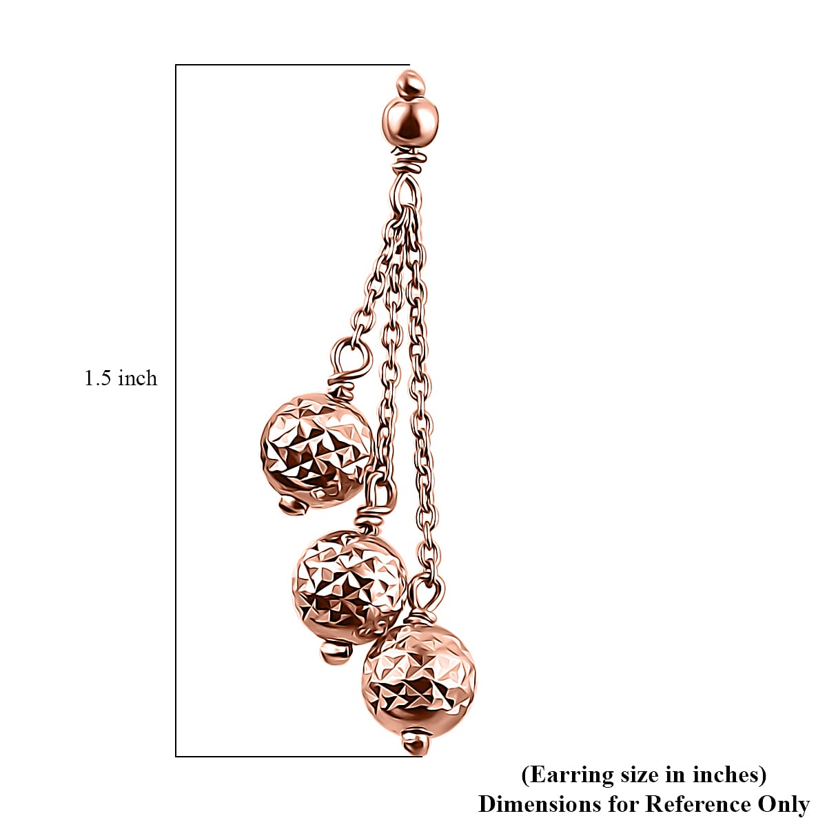 D'Joy 18K Vermeil RG Over Sterling Silver Fancy Earrings 2.10 Grams