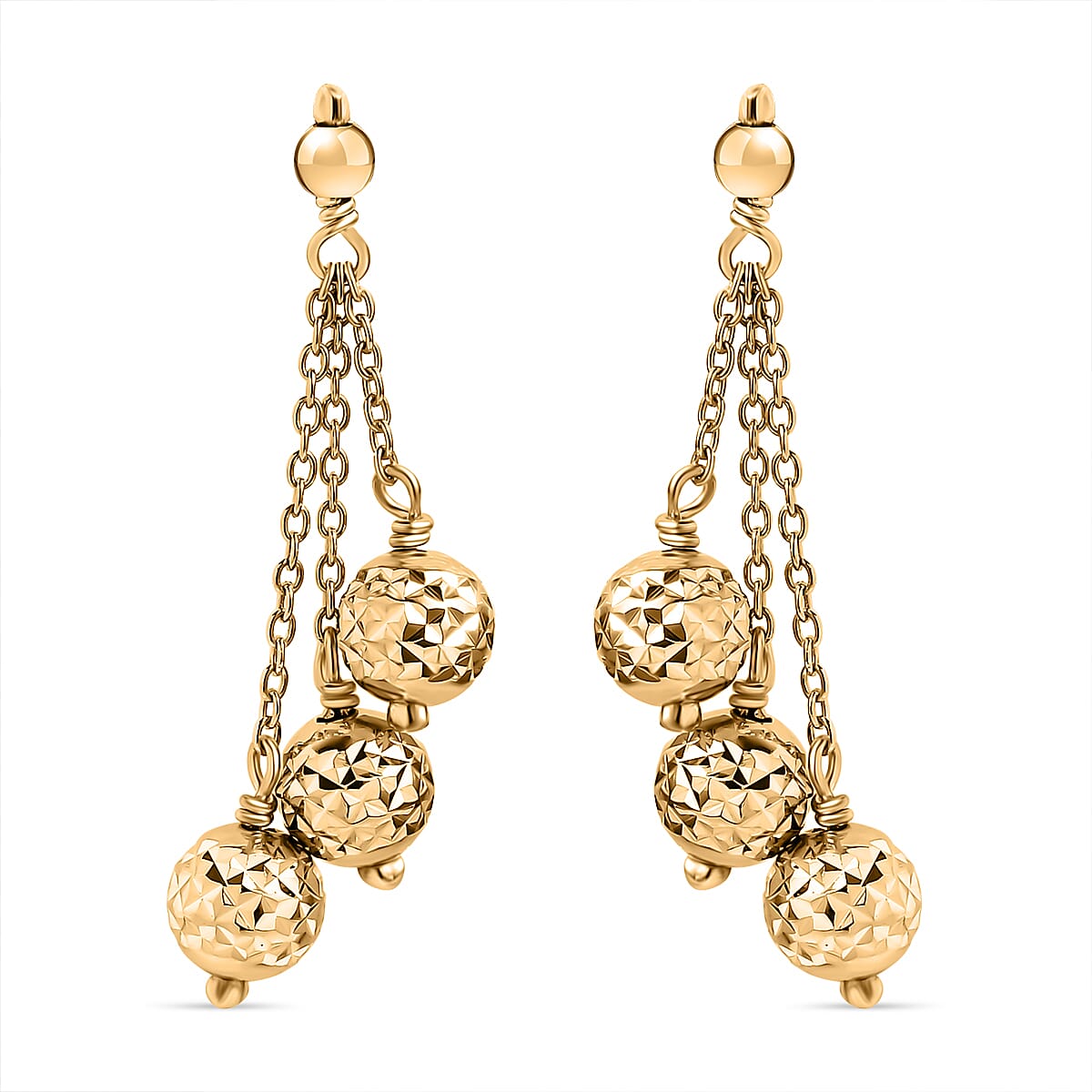D'Joy 18K Vermeil YG Over Sterling Silver Fancy Earrings 2.39 Grams image number 0