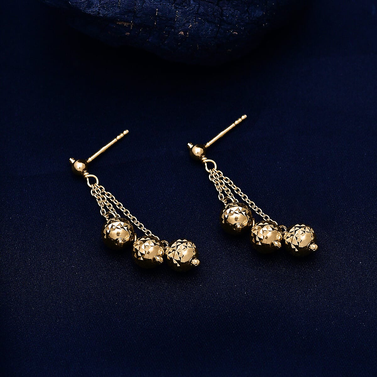 D'Joy 18K Vermeil YG Over Sterling Silver Fancy Earrings 2.39 Grams image number 1