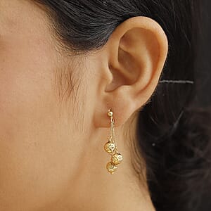 D'Joy 18K Vermeil YG Over Sterling Silver Fancy Earrings 2.39 Grams