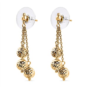 D'Joy 18K Vermeil YG Over Sterling Silver Fancy Earrings 2.39 Grams