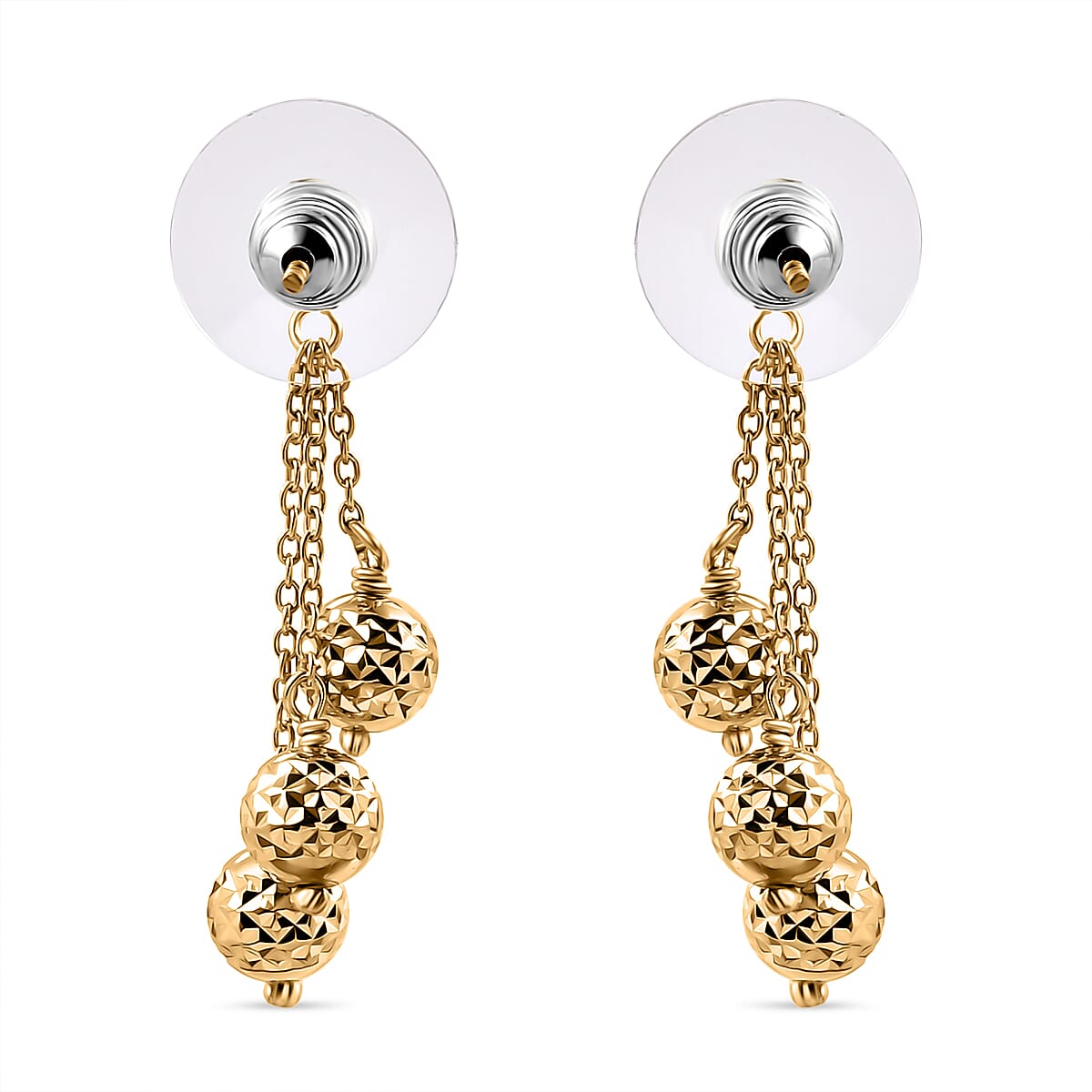 D'Joy 18K Vermeil YG Over Sterling Silver Fancy Earrings 2.39 Grams image number 4