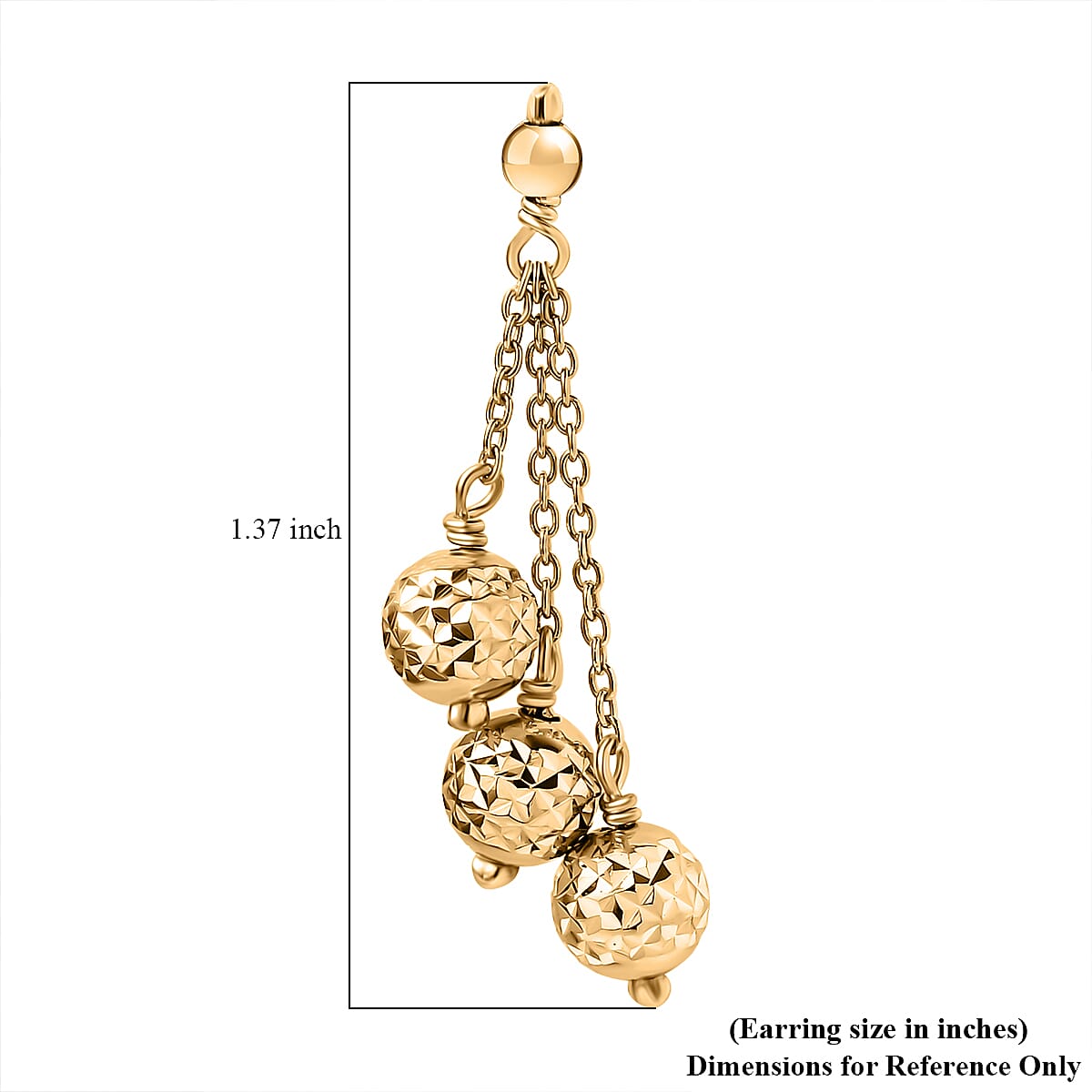 D'Joy 18K Vermeil YG Over Sterling Silver Fancy Earrings 2.39 Grams image number 5