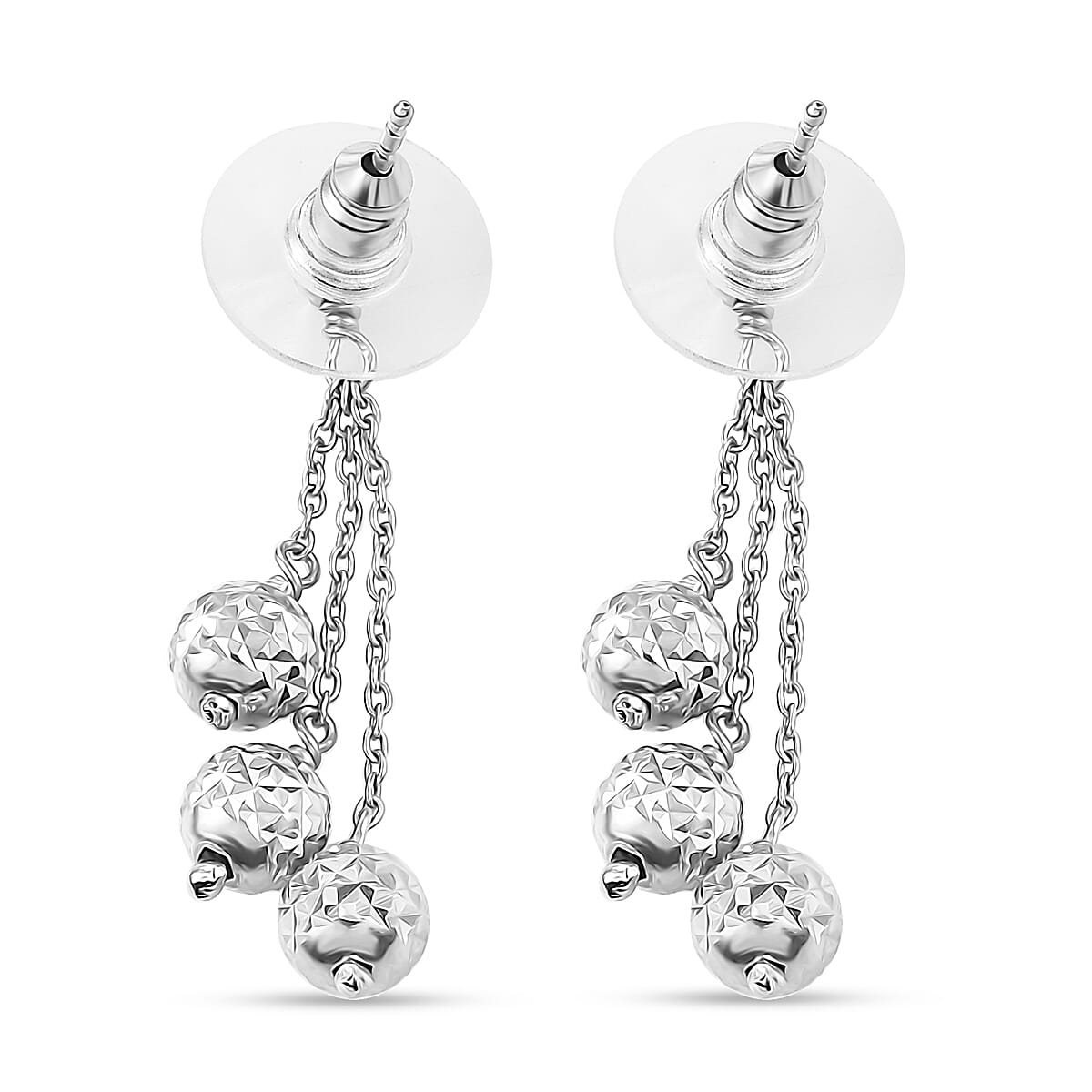 D'Joy Sterling Silver Fancy Earrings 2.40 Grams image number 3
