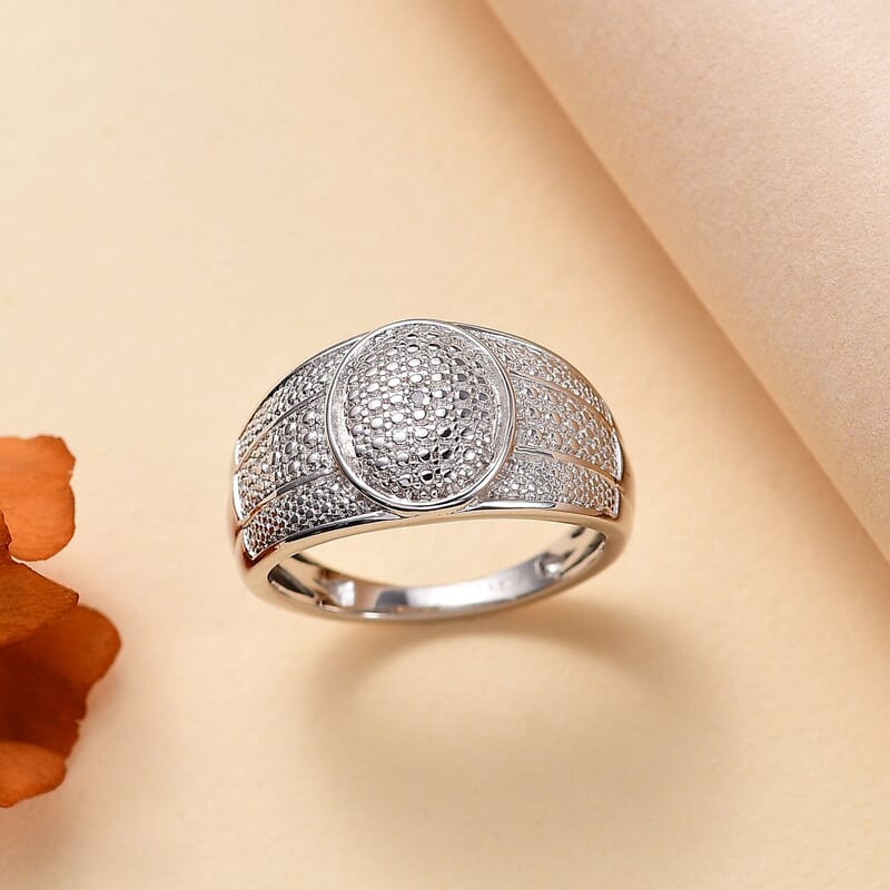 Karis White Diamond Accent Ring in Platinum Bond (Size 10.0)