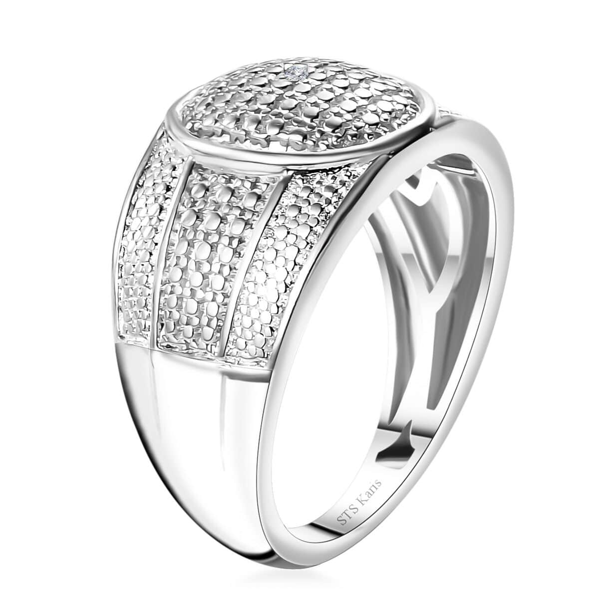 Karis White Diamond Accent Ring in Platinum Bond (Size 10.0) image number 3