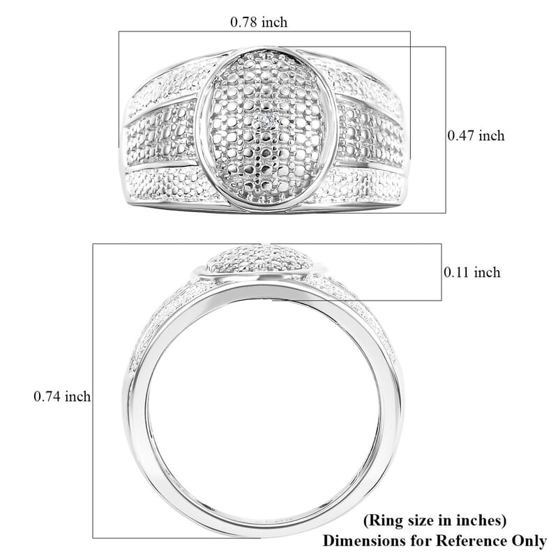 Karis White Diamond Accent Ring in Platinum Bond (Size 10.0)