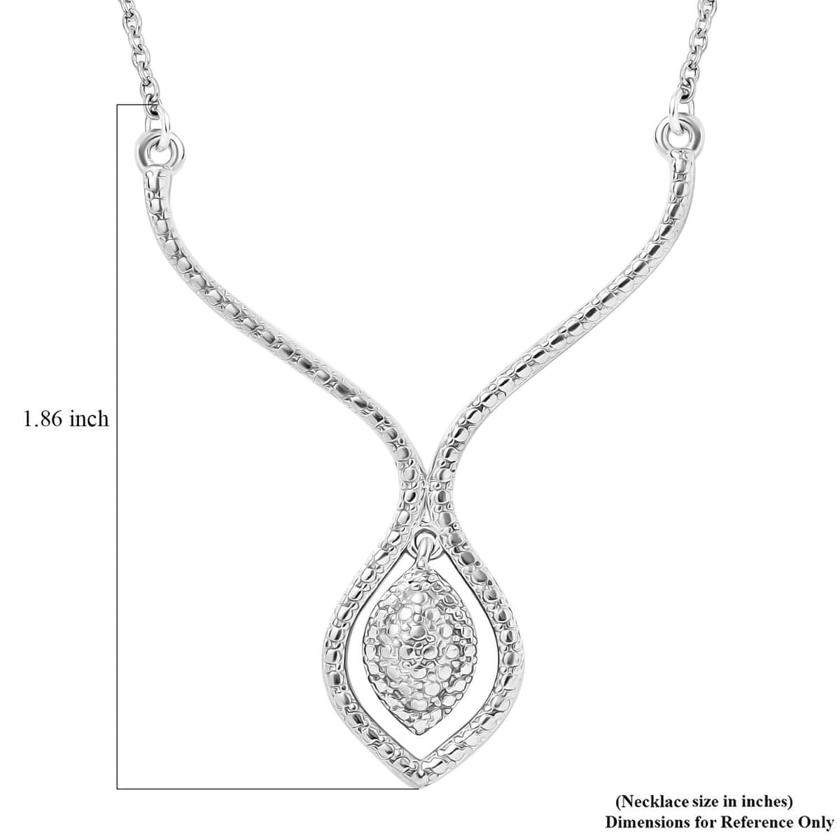 Karis Natural Champagne Diamond Accent Necklace in Platinum Bond and Stainless Steel 18 Inches image number 5