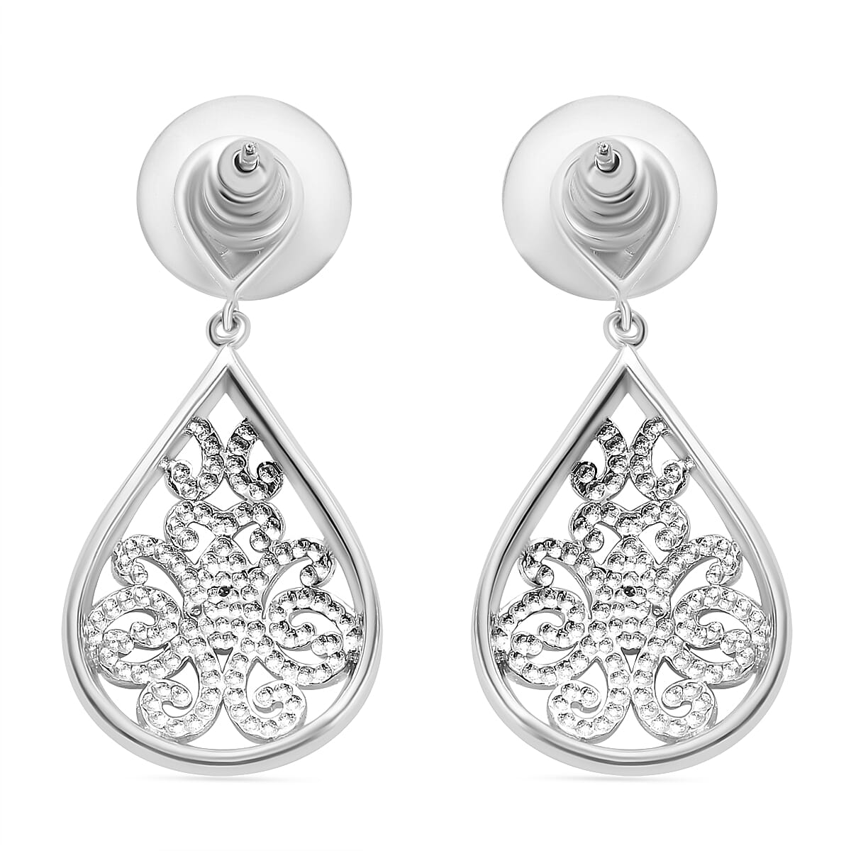 Karis Diamond Accent Earrings in Platinum Bond