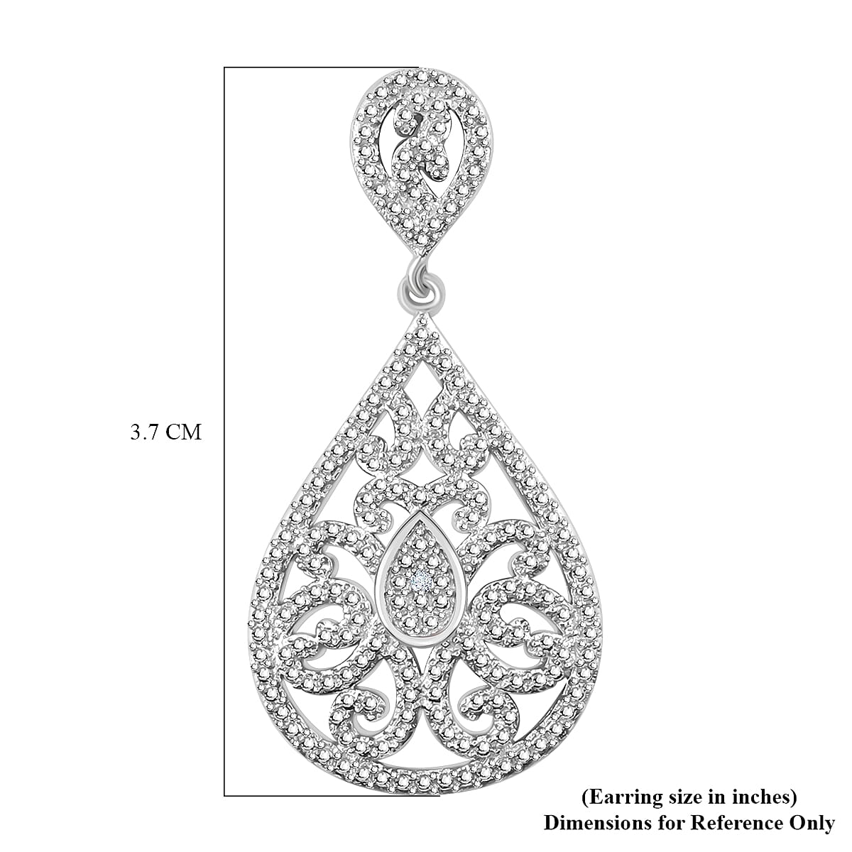 Karis Diamond Accent Earrings in Platinum Bond