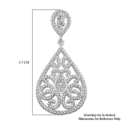 Karis Diamond Accent Earrings in Platinum Bond