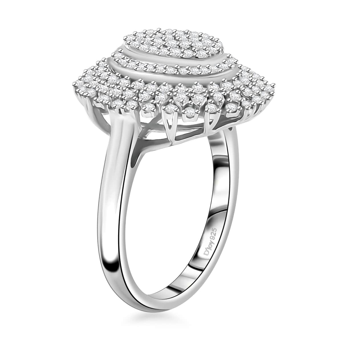 Diamond 1.00 ctw Celestial Glow Ring in Rhodium Over Sterling Silver (Size 10.0) image number 3