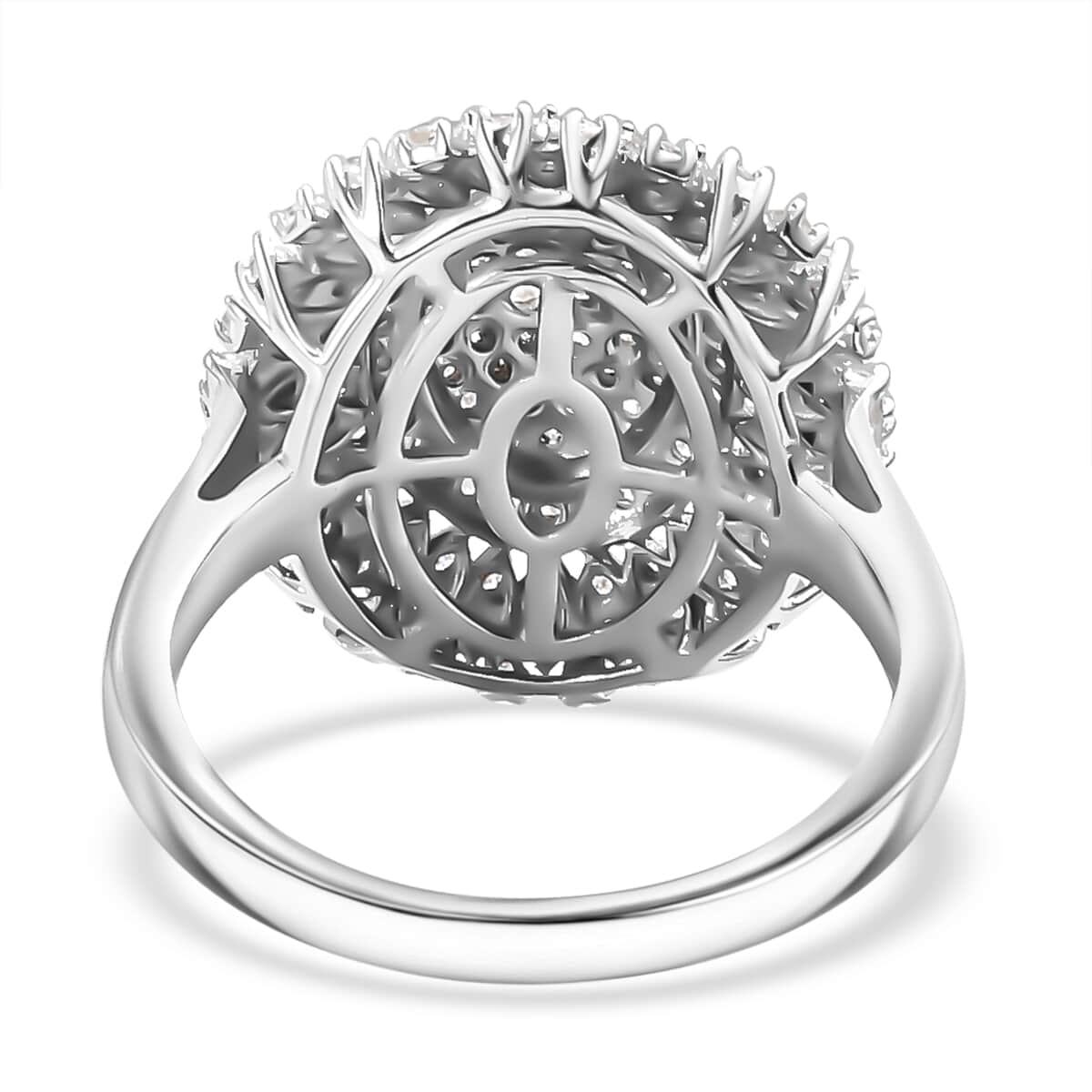 Diamond 1.00 ctw Celestial Glow Ring in Rhodium Over Sterling Silver (Size 10.0) image number 4