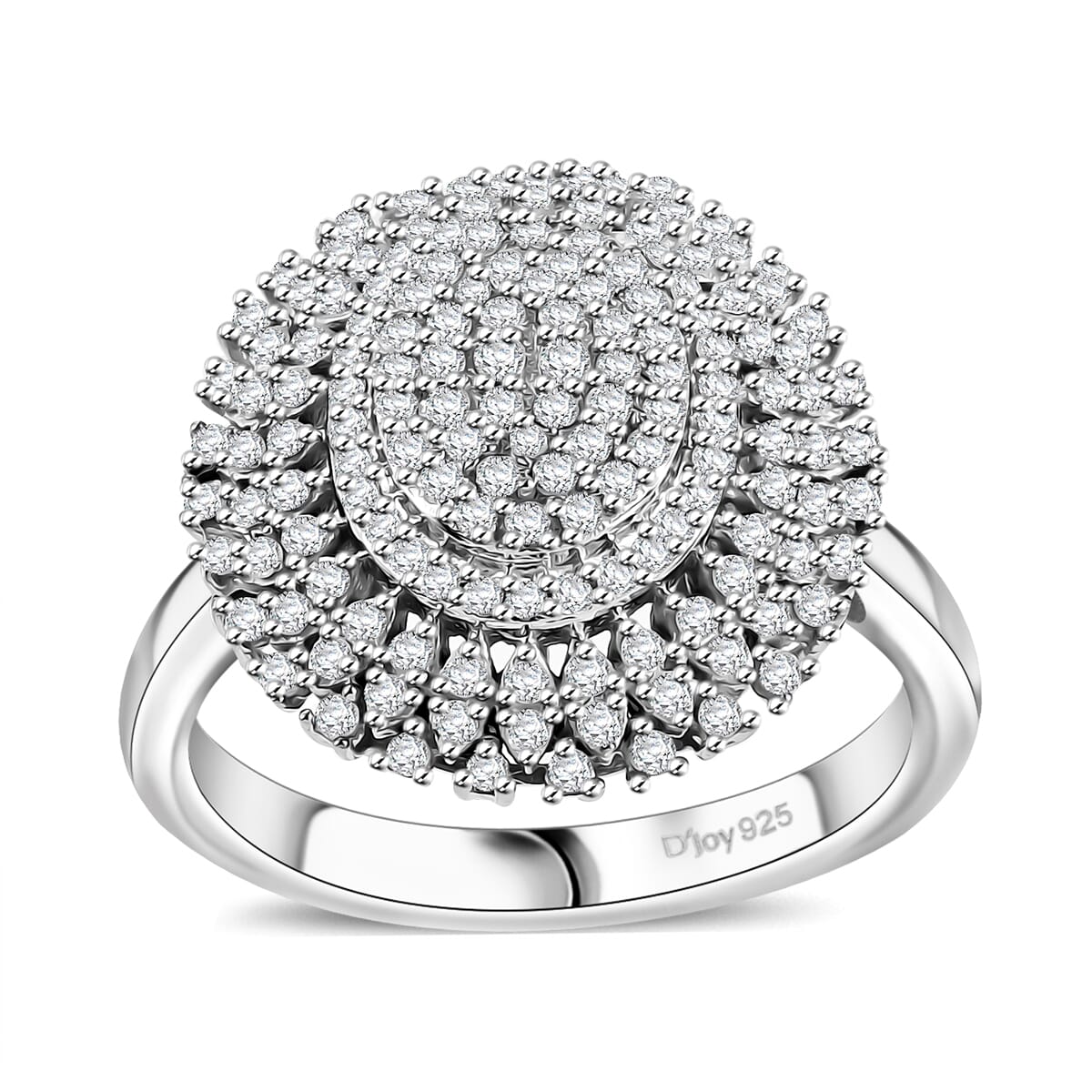 Diamond 1.00 ctw Celestial Glow Ring in Rhodium Over Sterling Silver (Size 6.0) image number 0
