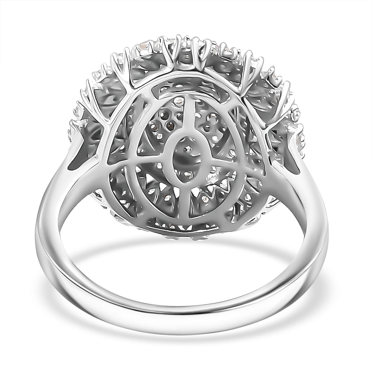 D'Joy Diamond 1.00 ctw Celestial Glow Ring in Rhodium Over Sterling Silver (Size 8.0) image number 4