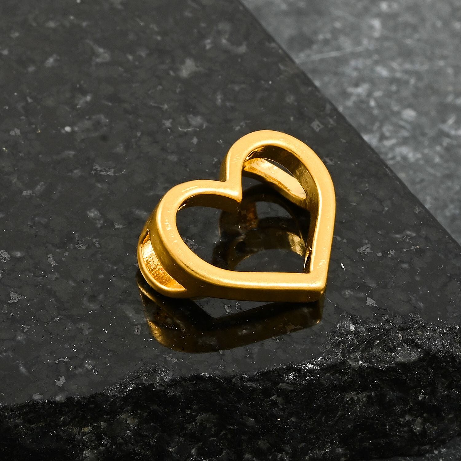 Electroform Heart Pendant without Chain in 24K Yellow Gold