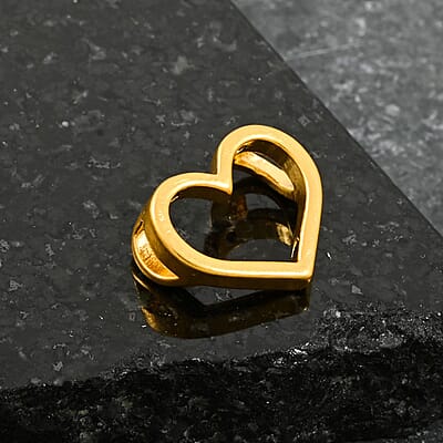 Electroform Heart Pendant without Chain in 24K Yellow Gold