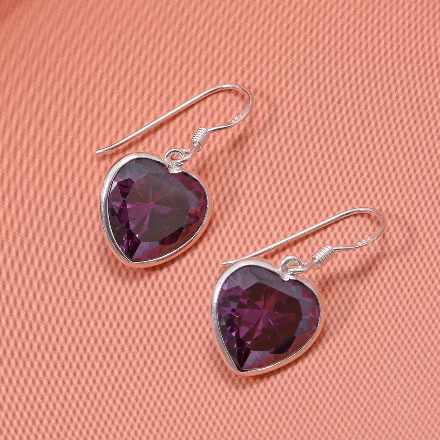 Buy Simulated Purple Diamond 18.50 ctw Earrings in Sterling