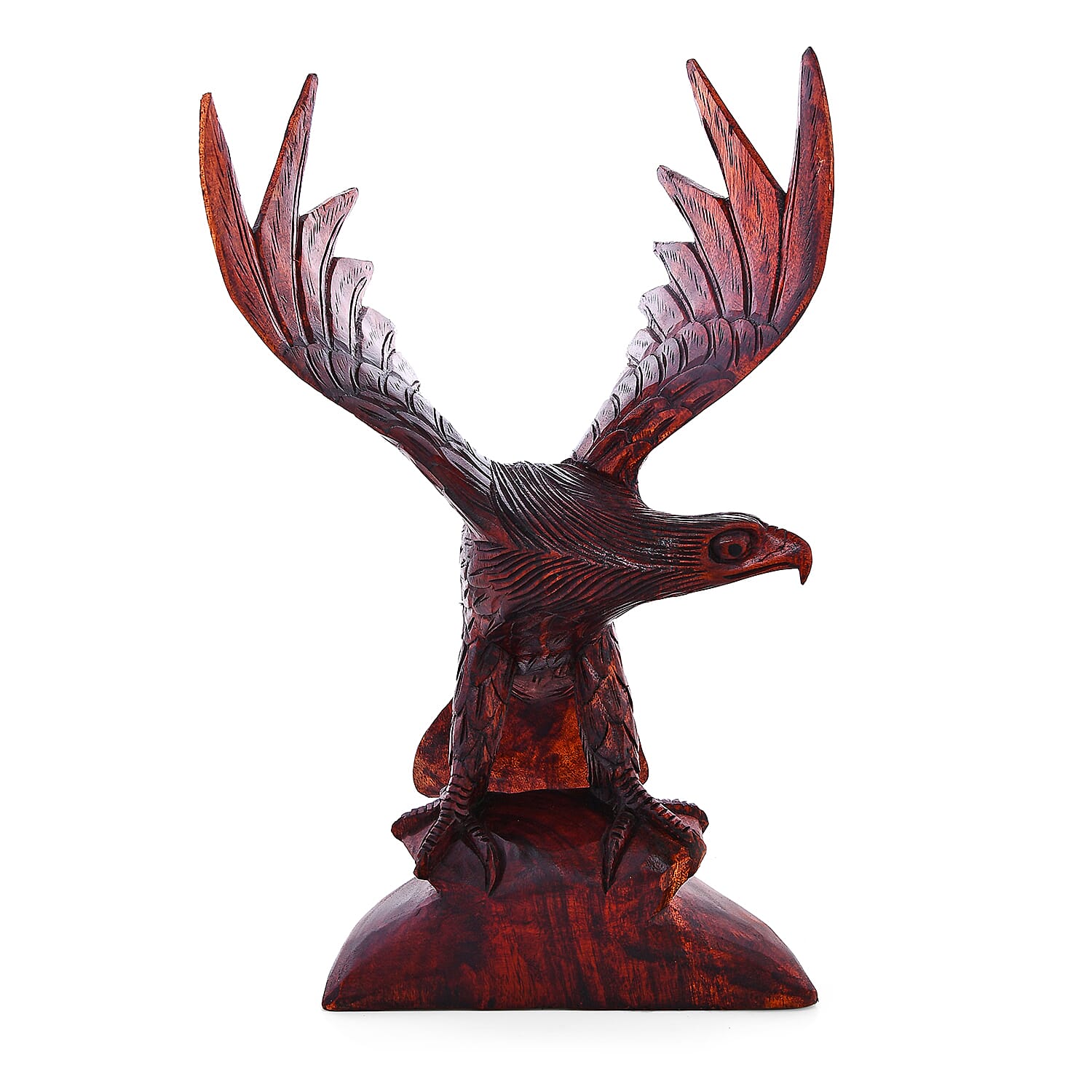 Brown Wooden Hand Carved Eagle