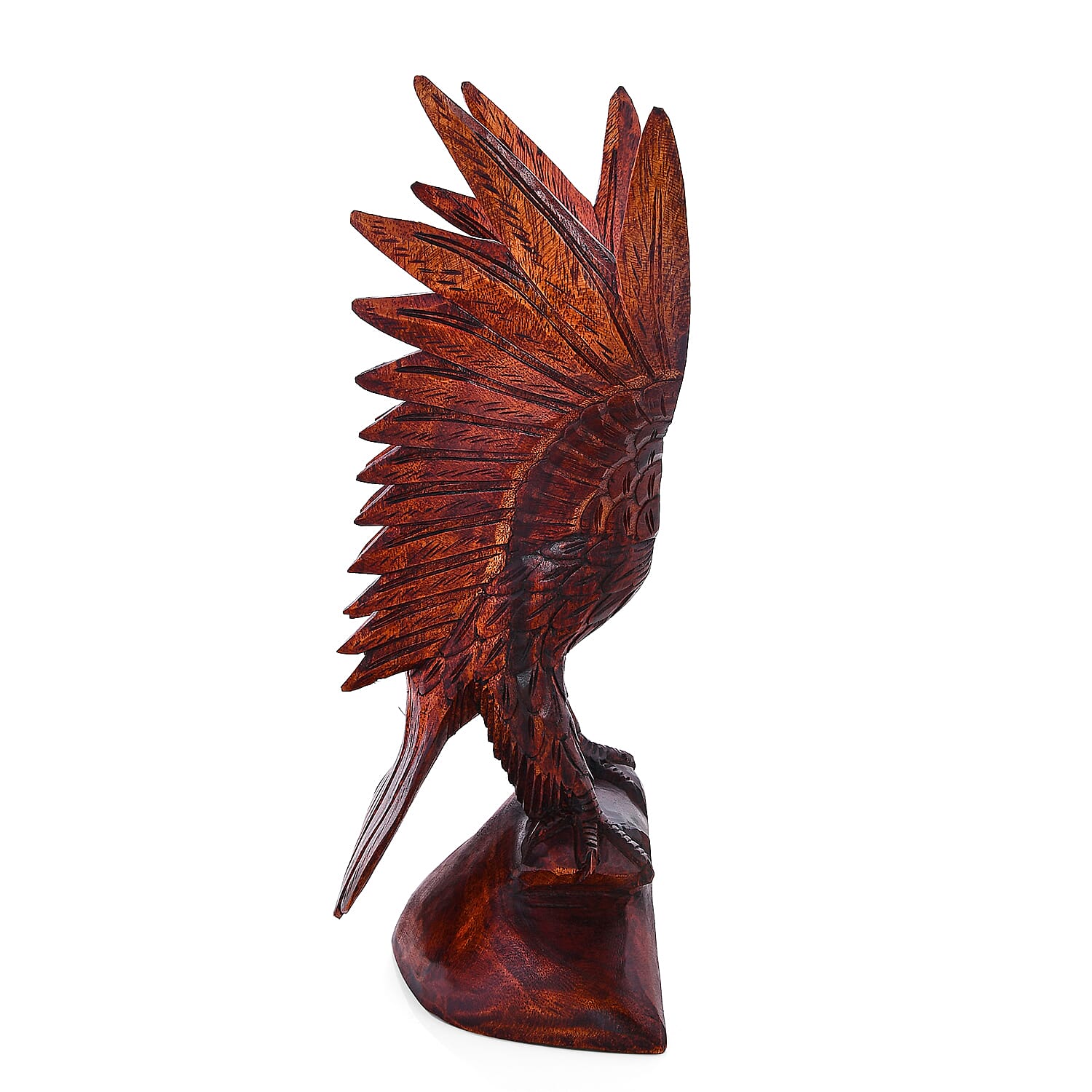 Brown Wooden Hand Carved Eagle