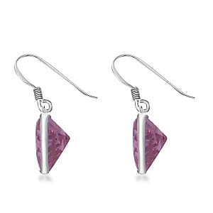 Simulated Pink Diamond 18.50 ctw Earrings in Sterling Silver