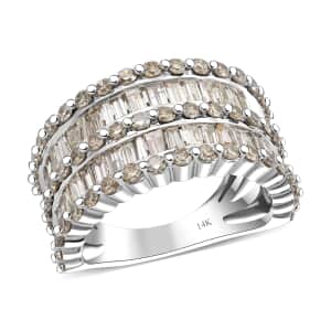 Diamond 3.00 ctw Ring in 14K White Gold (Size 7.0) 7.85 Grams