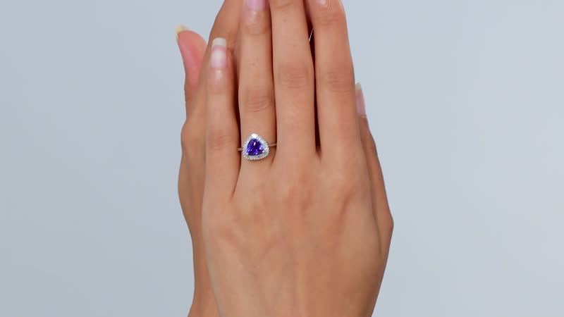 Rhapsody AAAA Tanzanite and Diamond E-F VS2 Ring in 950 Platinum (Size 10.0) 2.50 ctw