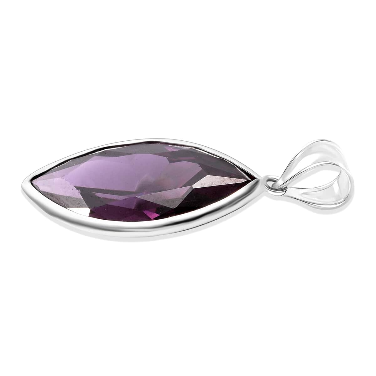 Simulated Purple Diamond 13.00 ctw Pendant in Sterling Silver  image number 3