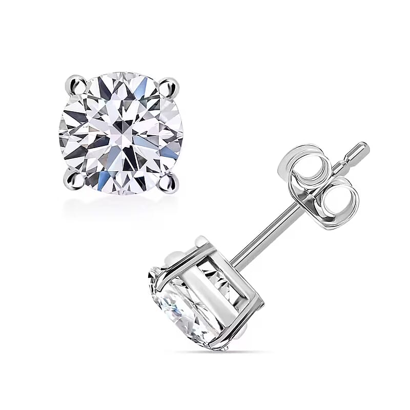 Luxuriant Lab Grown Diamond G VS 1.00 ctw Solitaire Stud Earrings in 950 Platinum