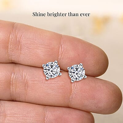 Luxuriant Lab Grown Diamond G VS 1.00 ctw Solitaire Stud Earrings in 950 Platinum