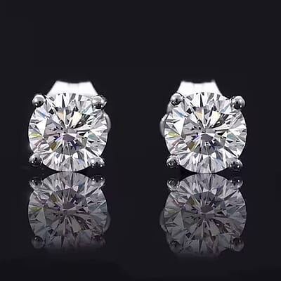 Luxuriant Lab Grown Diamond G VS 1.00 ctw Solitaire Stud Earrings in 950 Platinum