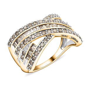 Diamond 1.35 ctw Ring in 10K Yellow Gold (Size 6.0) 4.10 Grams