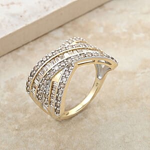 Diamond 1.35 ctw Ring in 10K Yellow Gold (Size 7.0) 4.10 Grams