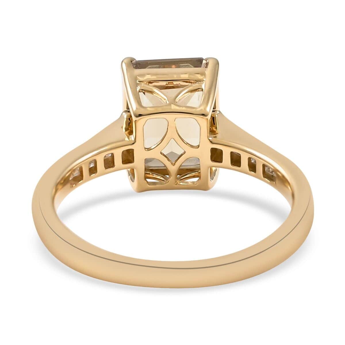 Certified and Appraised Iliana AAA Turkizite and G-H SI Diamond 3.25 ctw Ring in 18K Yellow Gold (Size 5.0) image number 4