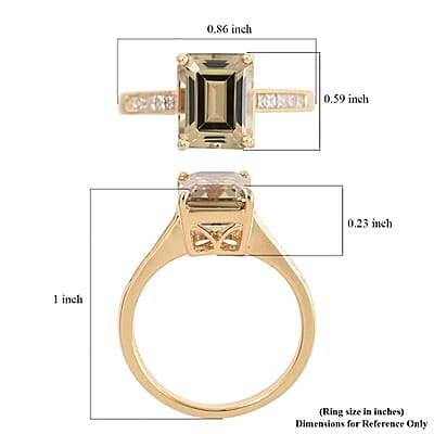 Certified and Appraised Iliana AAA Turkizite and G-H SI Diamond 3.25 ctw Ring in 18K Yellow Gold (Size 11.0)