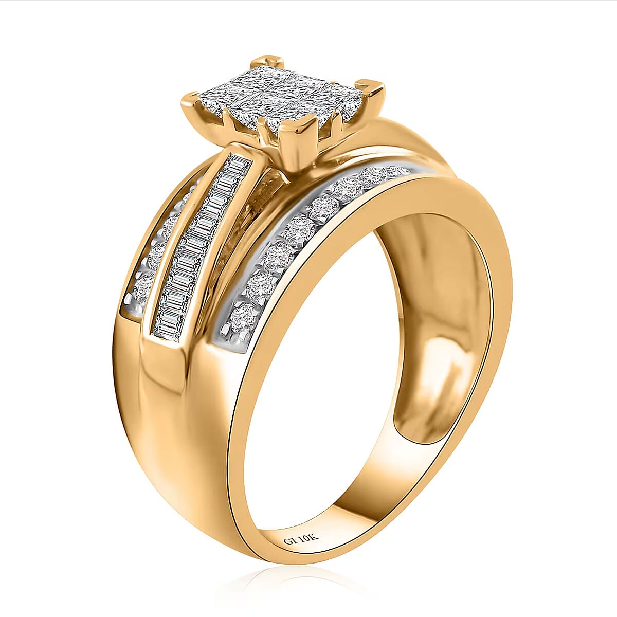 Diamond SI3-G 1.00 ctw Ring in 10K Yellow Gold (Size 7.5) 4.40 Grams image number 7