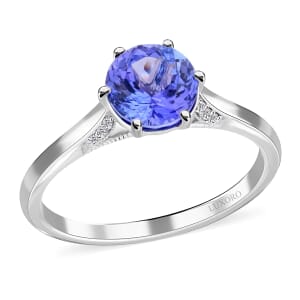 Certified & Appraised Luxoro AAA Tanzanite and G-H I2 Diamond 2.75 ctw Ring in 14K White Gold (Size 6.5) 3.20 Grams